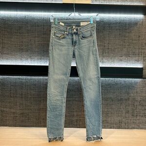 Rag & bone capri jean with high low ankle, size 25